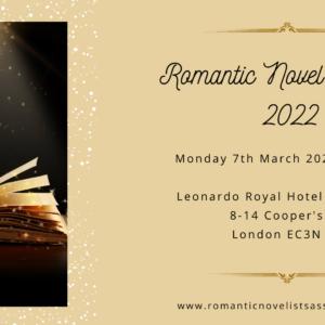 Romantic Novel Awards 2022 . 7th March at 6.30pm at the Leonardo Royal Hotel London City, 8-14 Cooper's Row, London, EC3N 2BQ