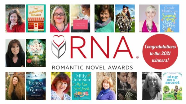 Book covers and profile pics of the w RONA 2021 winners