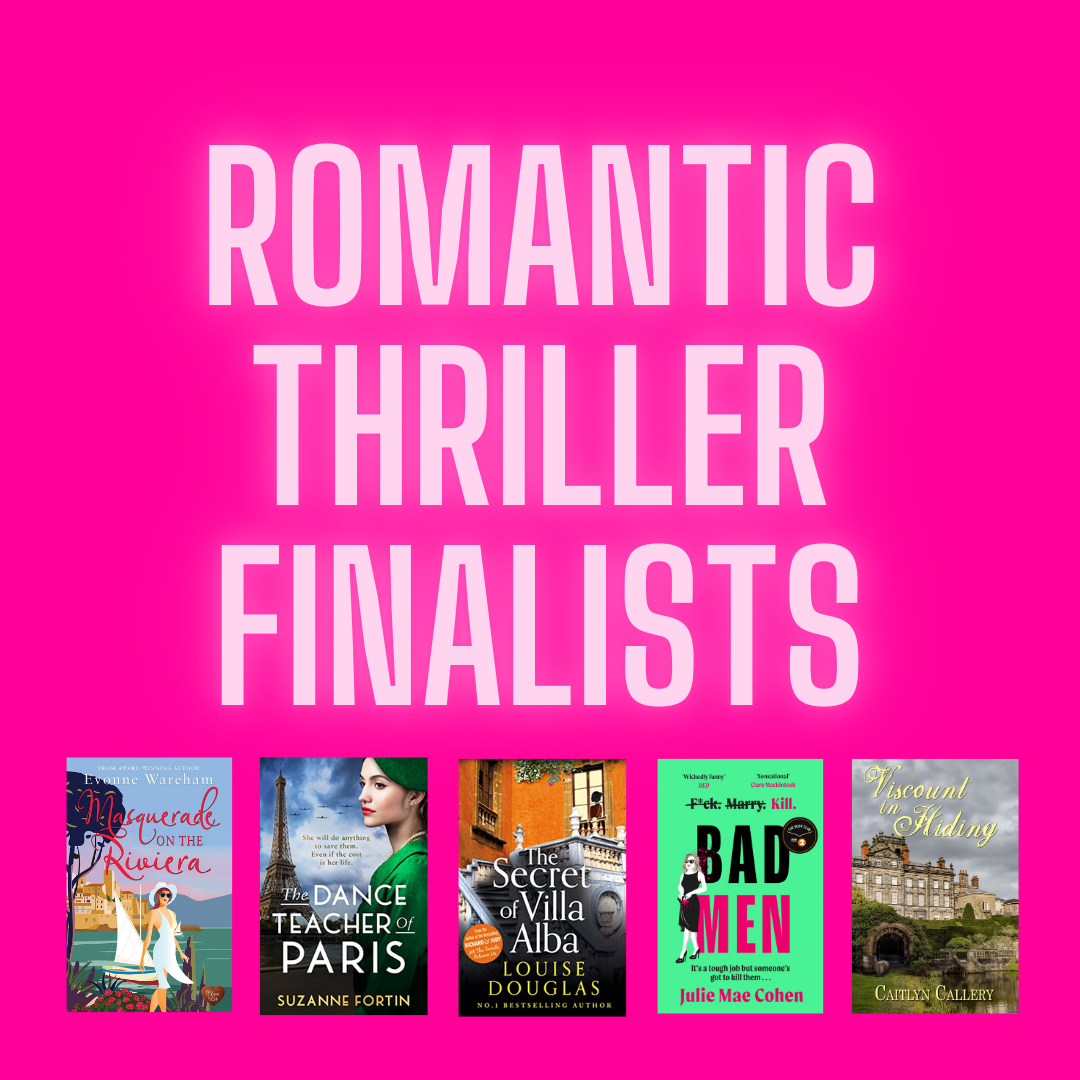 Finalists Jackie Collins Award for Romantic Thrillers 2024 Romantic